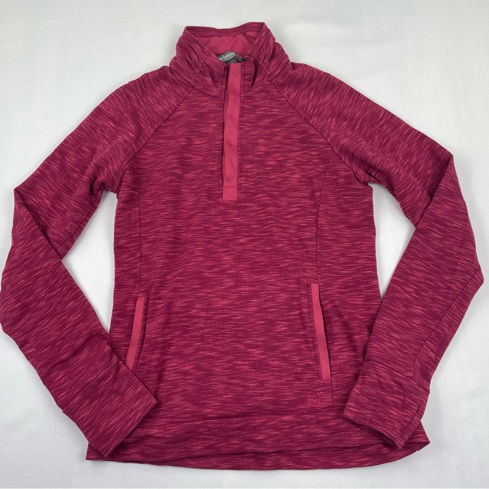 Avalanche Sweatshirt Womens Small Pink Two Tone 1/4 Button Pullover Jacket - Picture 1 of 9